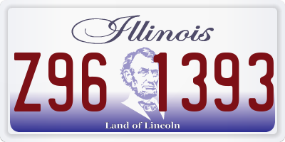 IL license plate Z961393