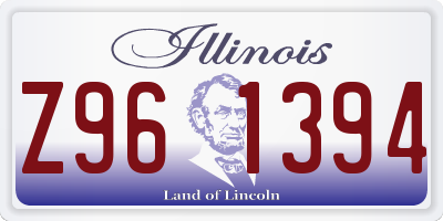 IL license plate Z961394