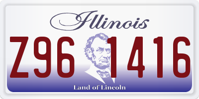 IL license plate Z961416