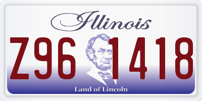 IL license plate Z961418