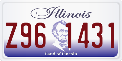 IL license plate Z961431