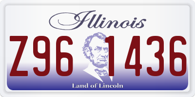 IL license plate Z961436