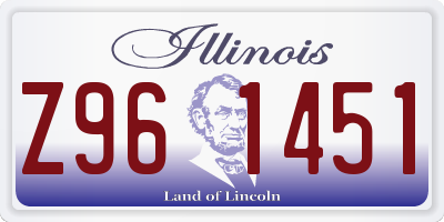 IL license plate Z961451