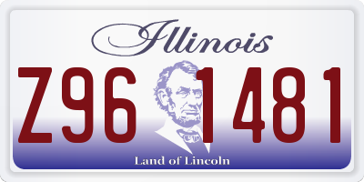 IL license plate Z961481