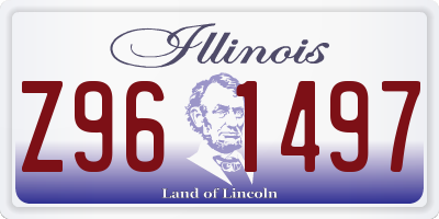 IL license plate Z961497