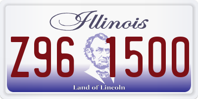 IL license plate Z961500