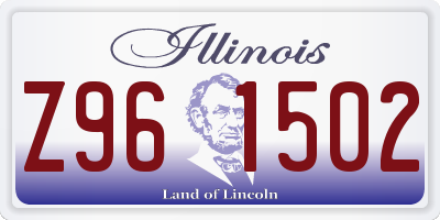 IL license plate Z961502