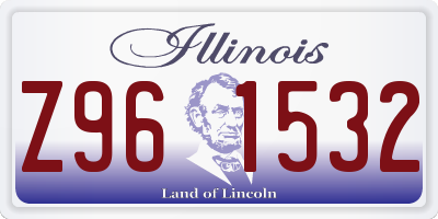 IL license plate Z961532