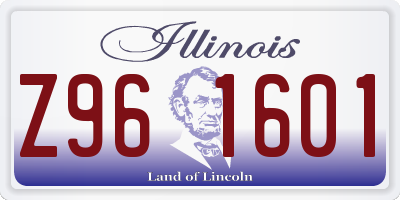 IL license plate Z961601