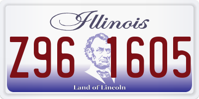 IL license plate Z961605
