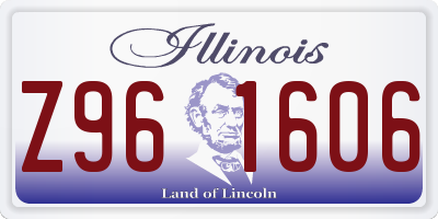 IL license plate Z961606