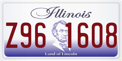 IL license plate Z961608