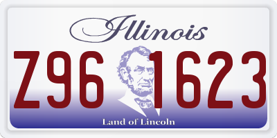 IL license plate Z961623