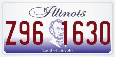 IL license plate Z961630