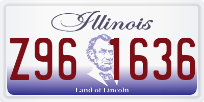 IL license plate Z961636