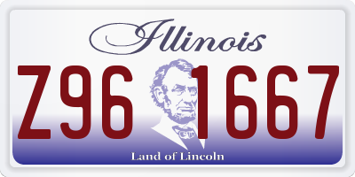 IL license plate Z961667