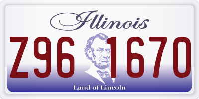IL license plate Z961670