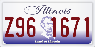 IL license plate Z961671