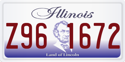 IL license plate Z961672