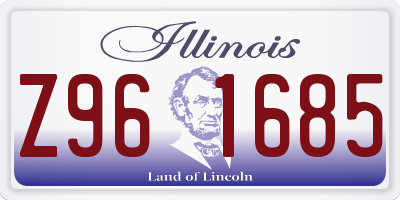 IL license plate Z961685