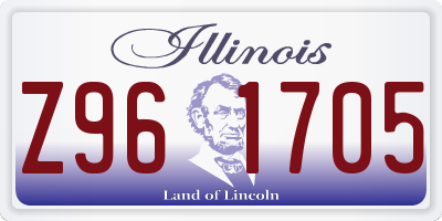 IL license plate Z961705