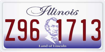IL license plate Z961713