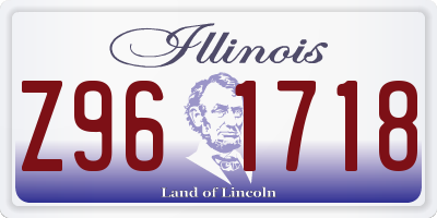 IL license plate Z961718