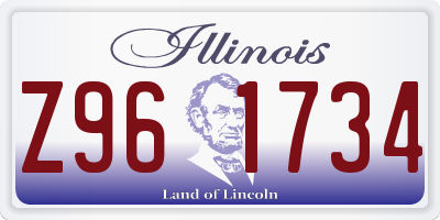 IL license plate Z961734