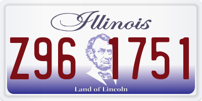 IL license plate Z961751