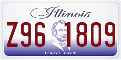 IL license plate Z961809