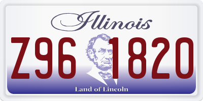 IL license plate Z961820