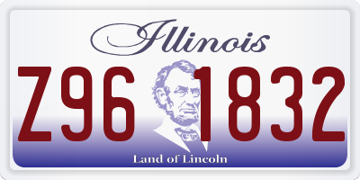 IL license plate Z961832