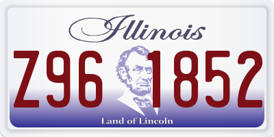 IL license plate Z961852