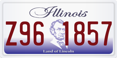 IL license plate Z961857