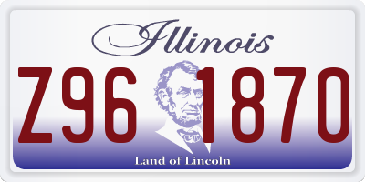 IL license plate Z961870