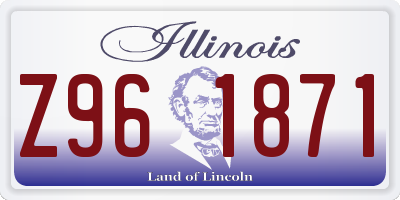 IL license plate Z961871