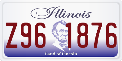 IL license plate Z961876