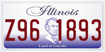 IL license plate Z961893