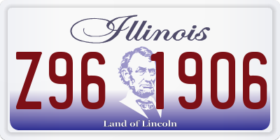 IL license plate Z961906