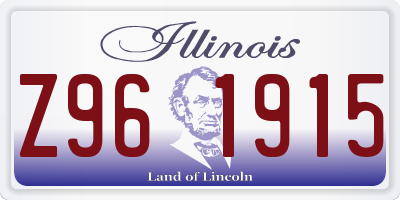 IL license plate Z961915