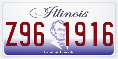 IL license plate Z961916