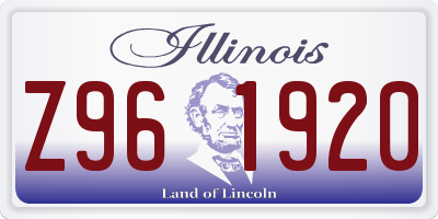 IL license plate Z961920