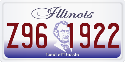 IL license plate Z961922
