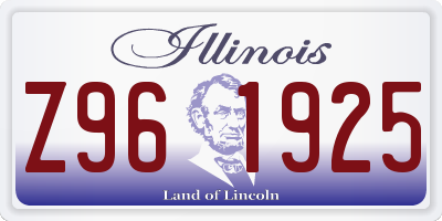 IL license plate Z961925