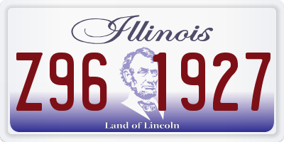 IL license plate Z961927