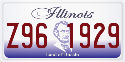 IL license plate Z961929