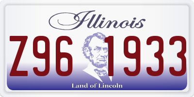 IL license plate Z961933