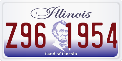 IL license plate Z961954