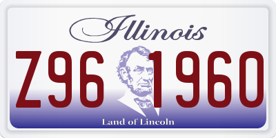 IL license plate Z961960