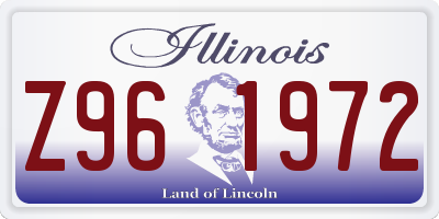 IL license plate Z961972